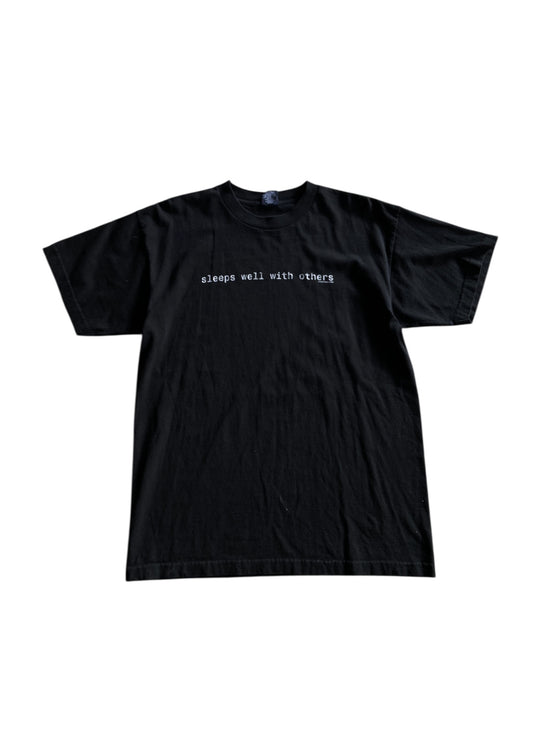 VTG Sleeps Well With Others Text Tee Sz L