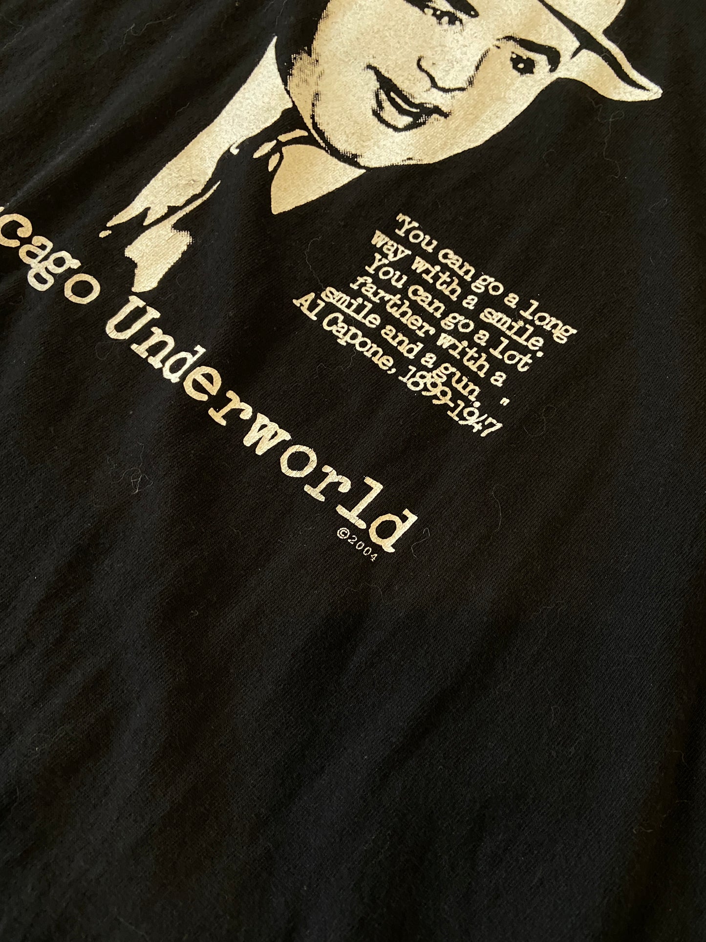 VTG Al Capone Chicago Underworld Tee Sz L