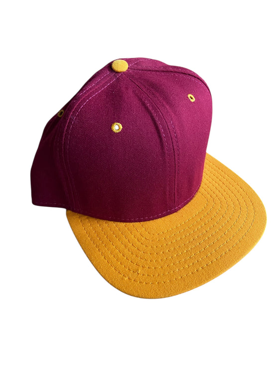 VTG New Era Maroon/Yellow Snapback Hat