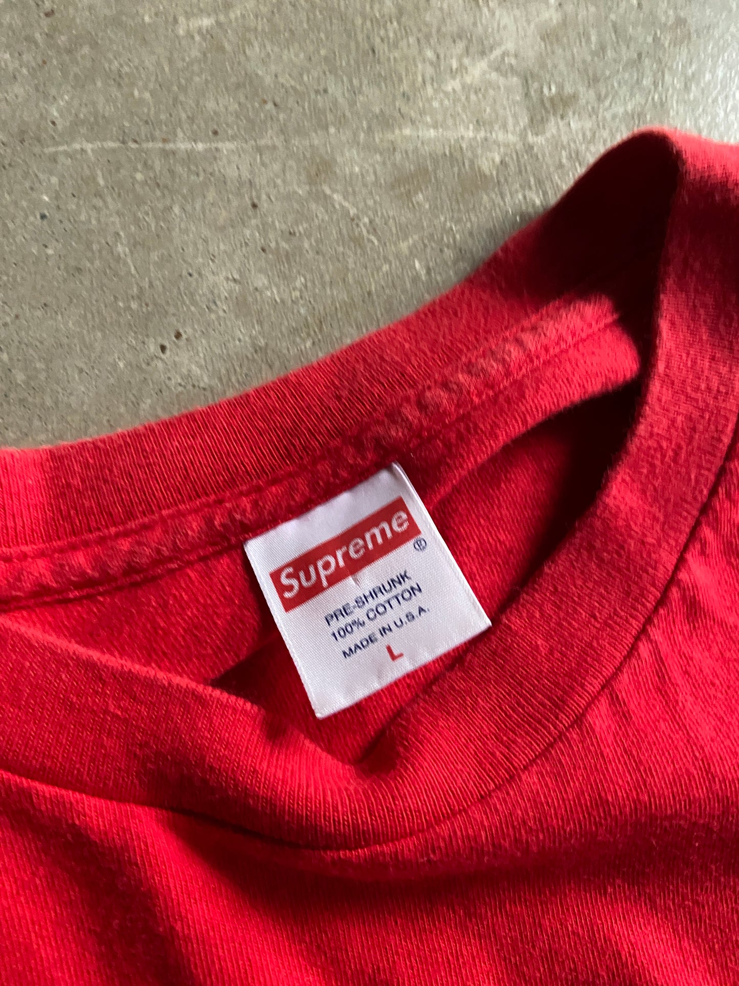 Supreme SS17 Rap A Lot Records Red Tee Sz L