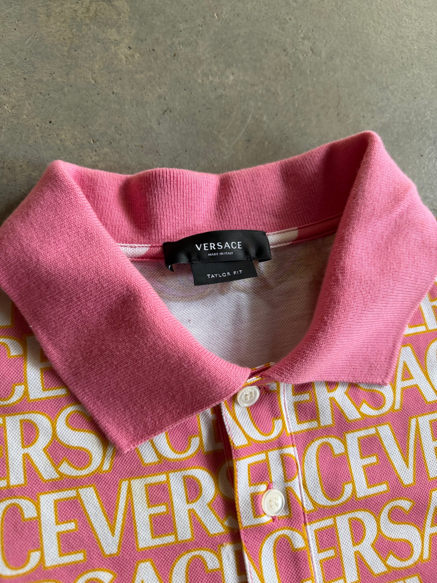 Versace Pink Polo Shirt Sz XL/2XL