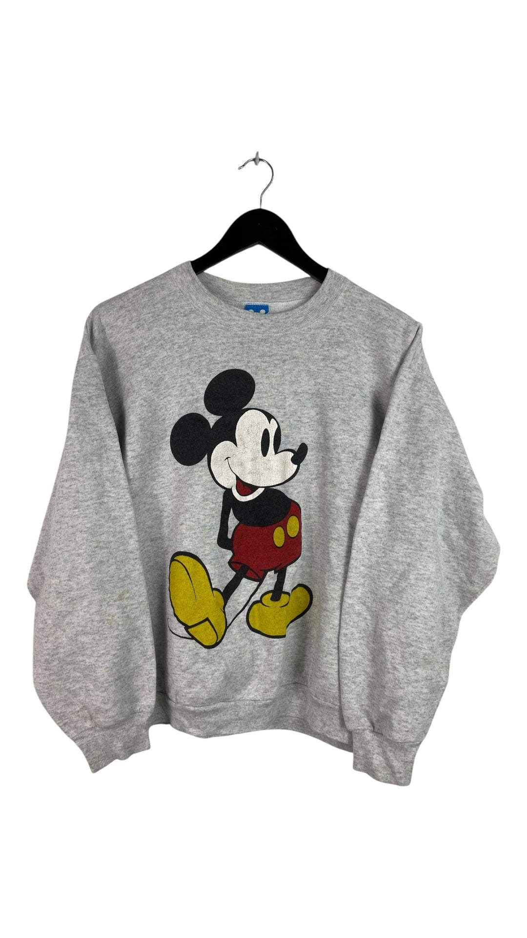 VTG Disney Mickey Mouse Heather Grey Crewneck Sz M