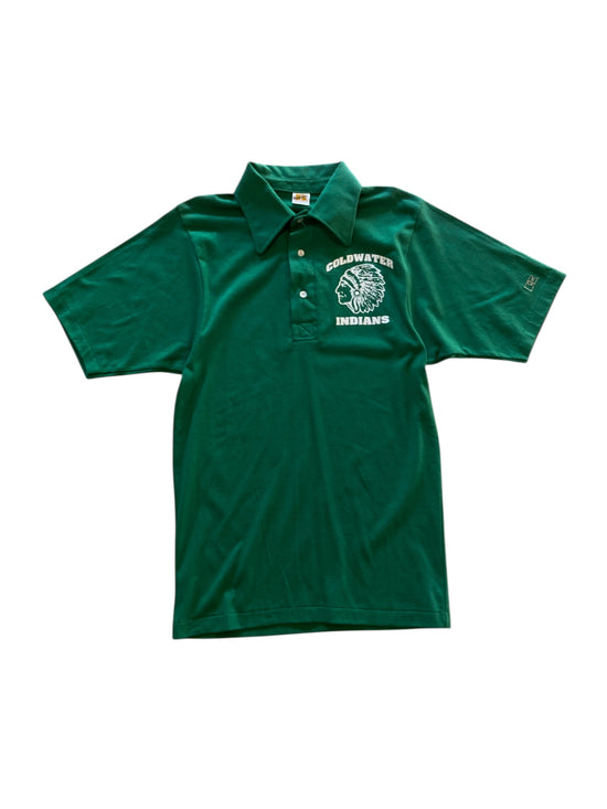 VTG Coldwater Indians School Polo Sz S