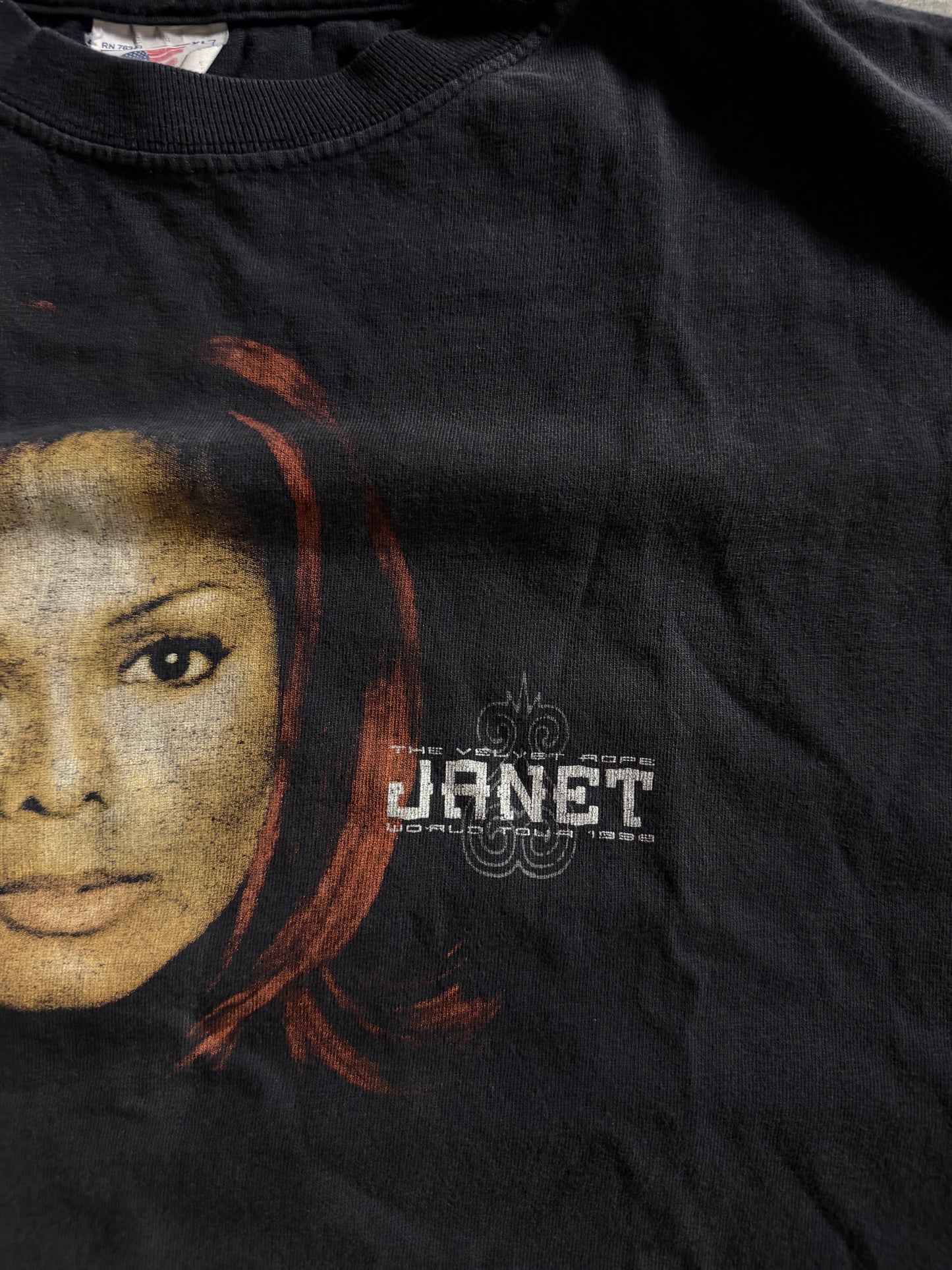 VTG Janet Jackson The Velvet Tour 1998 Tour Tee Sz XL
