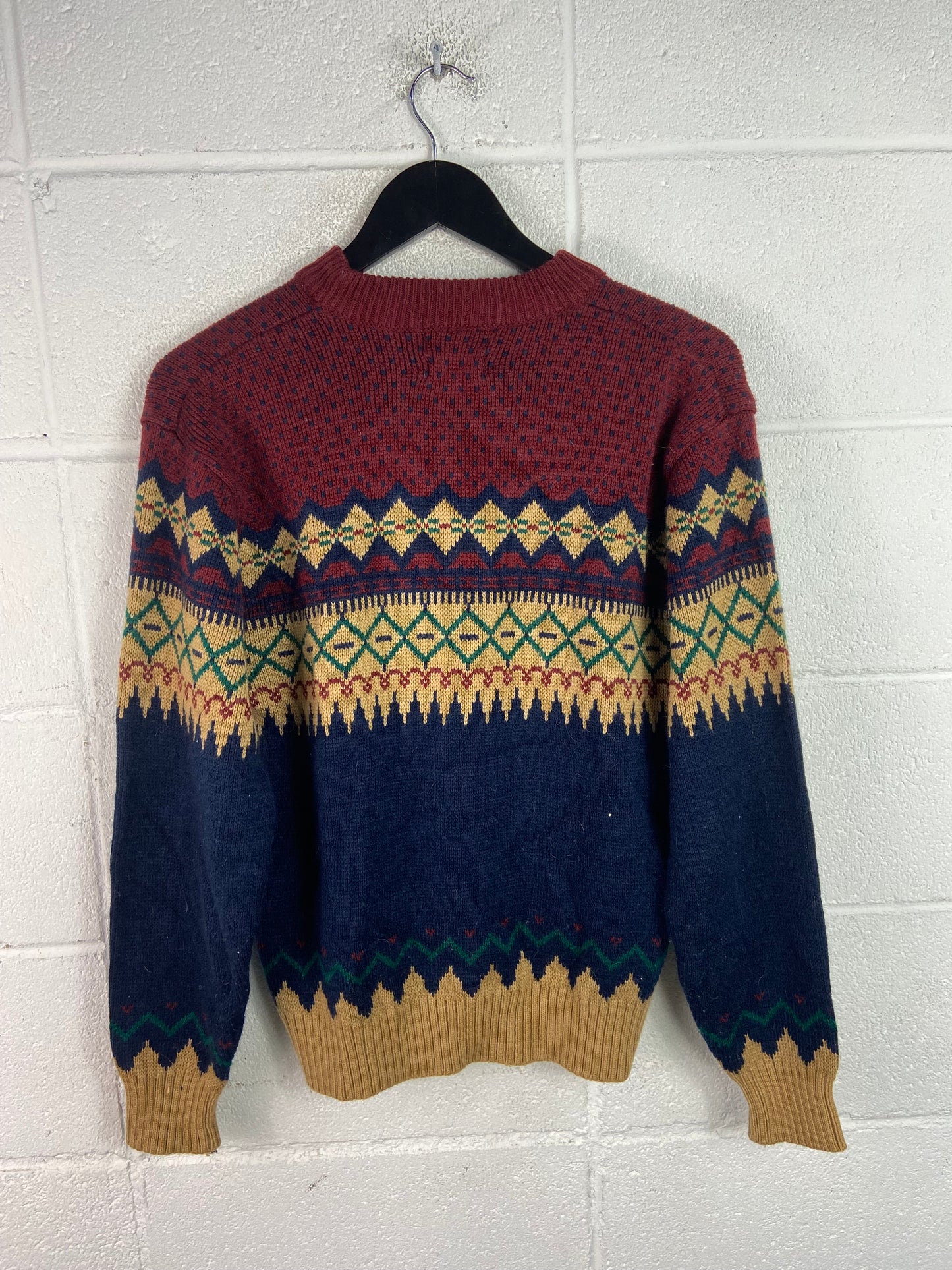 VTG JCPenny Wool Multicolor Sweater Sz M