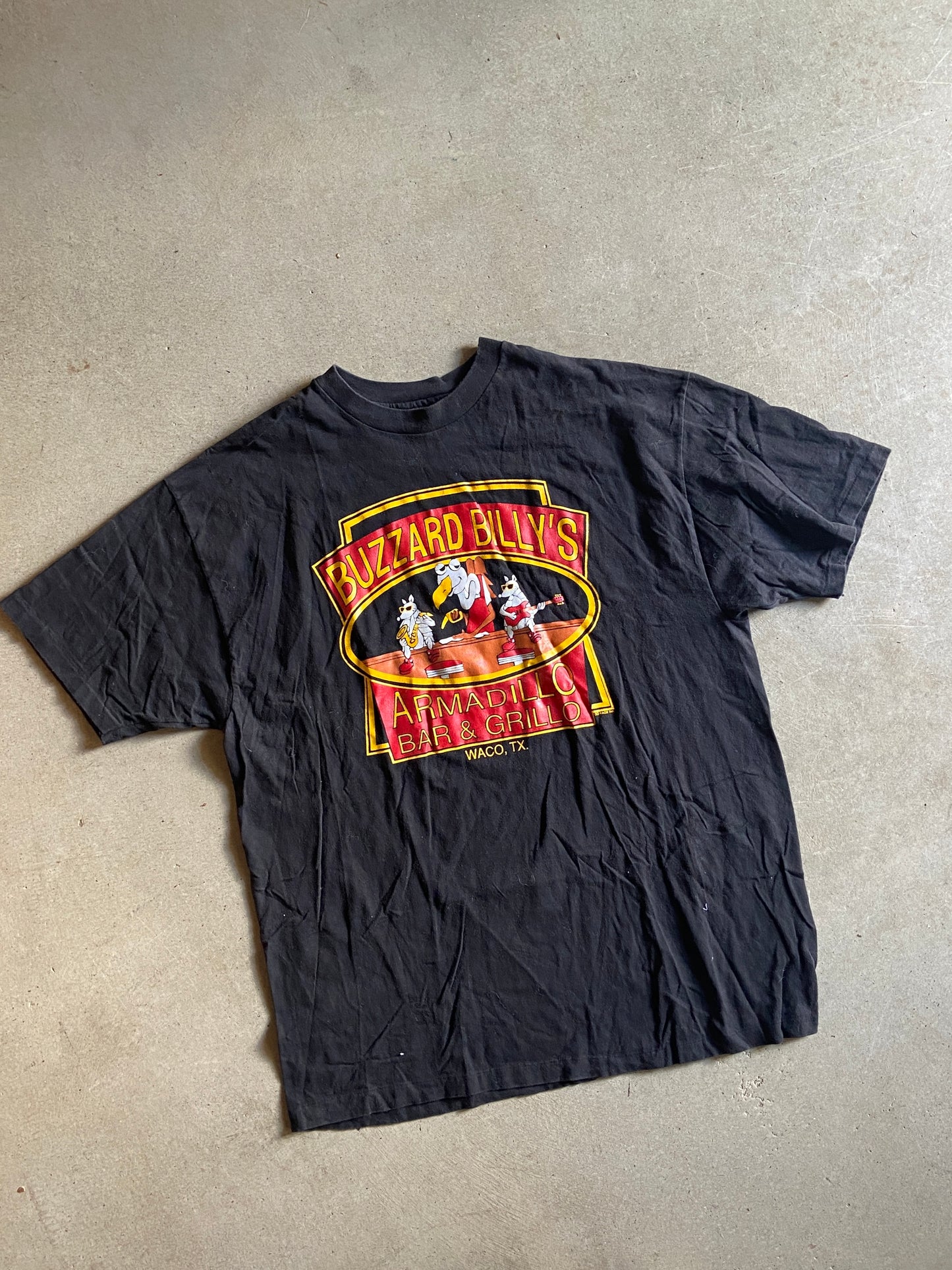 VTG Buzzard Billy's Armadillo Bar & Grillo Tee Sz XL