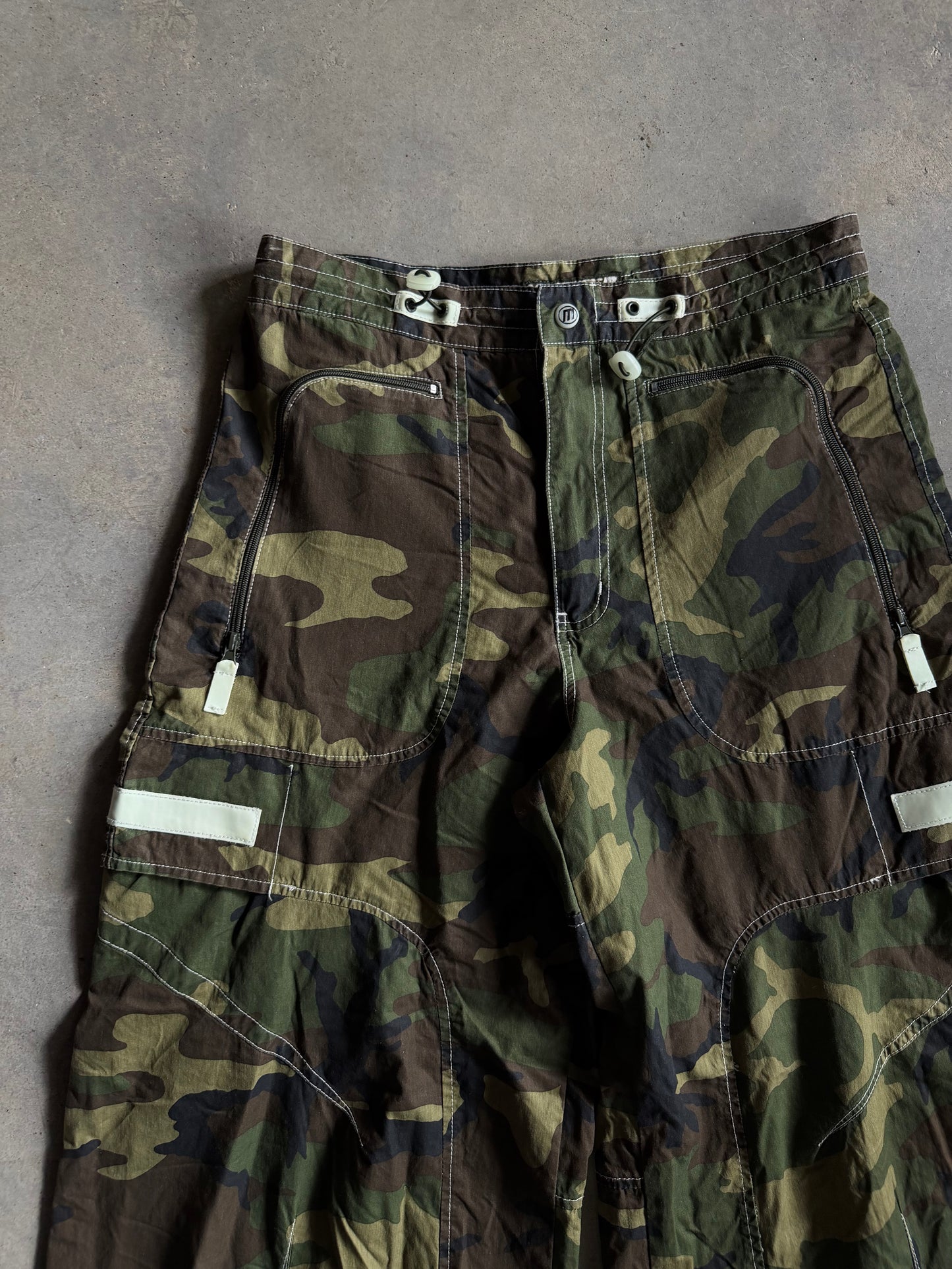 VTG Macgear Camo Glow in The Dark Rave Pants Sz 34x32