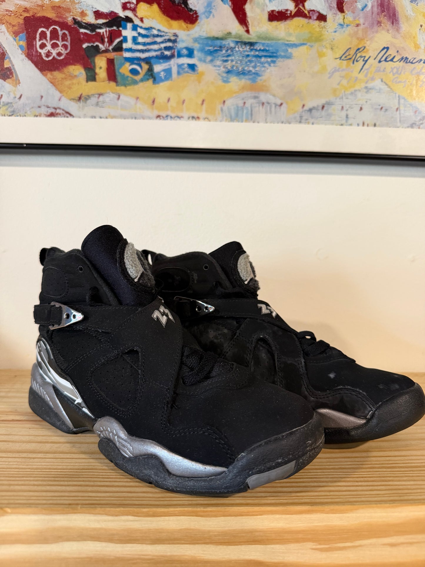 Preowned Jordan 8 Retro Chrome (2015) (GS) Sz 5.5Y