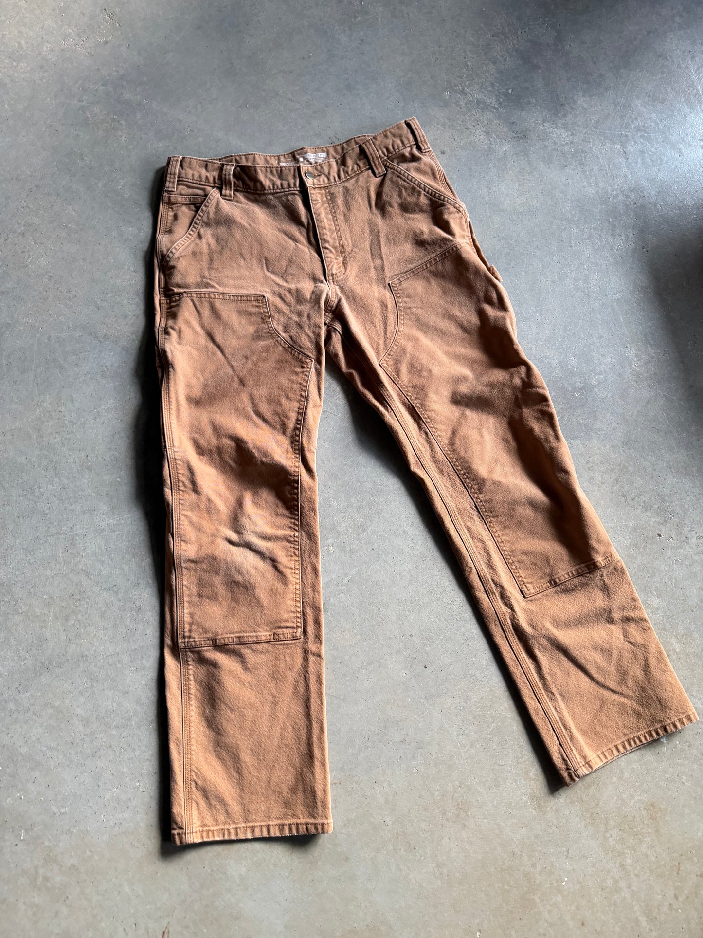 Carhartt Tan Double Knee Pants Sz 34x30