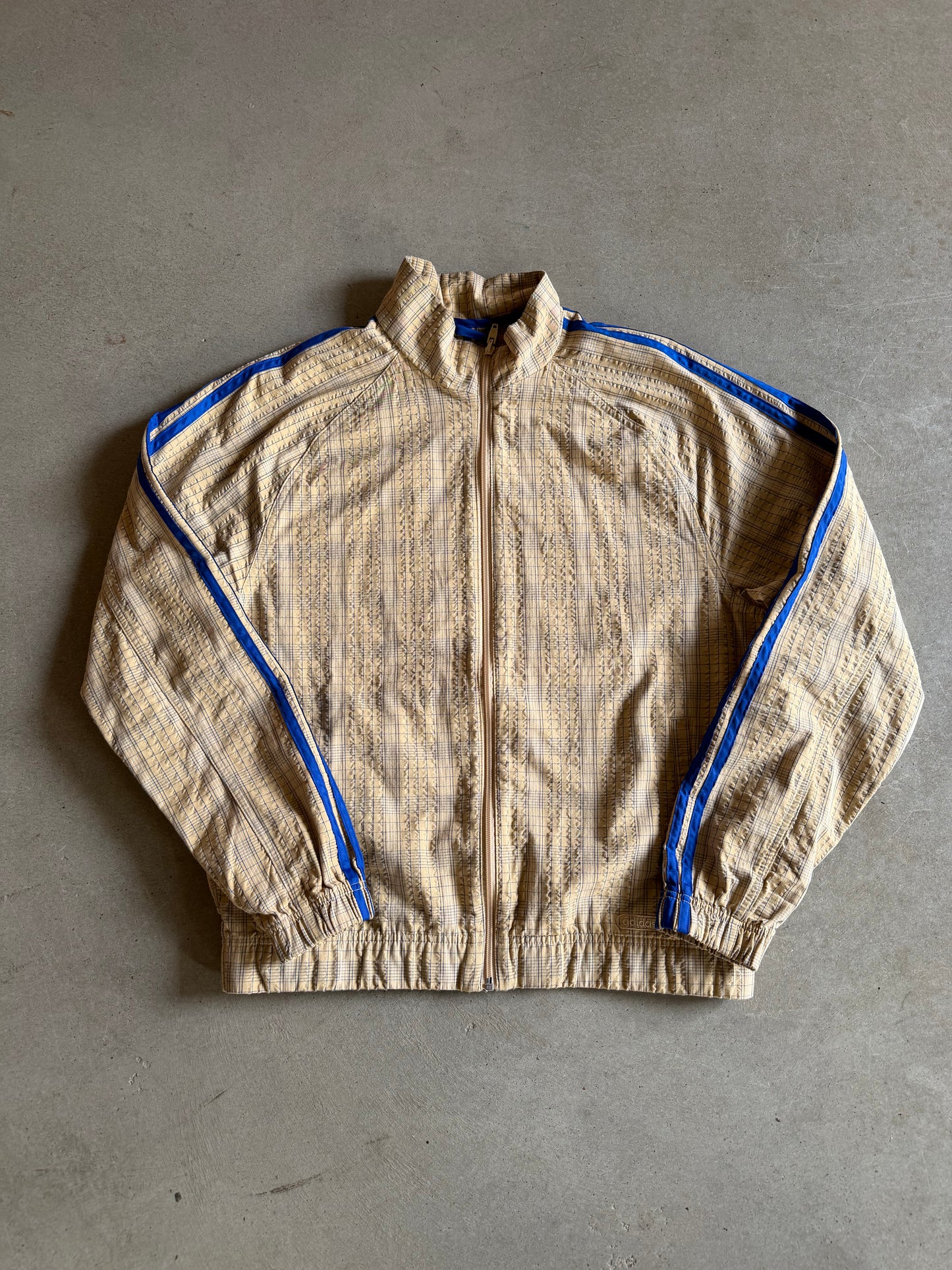 Adidas Checkered Bomber Jacket Sz M/L