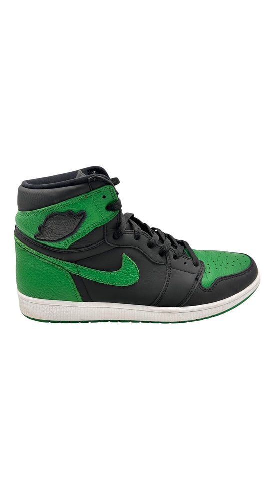 Preowned Jordan 1 Retro High Pine Green Black Sz 12M/13.5W 555088-030