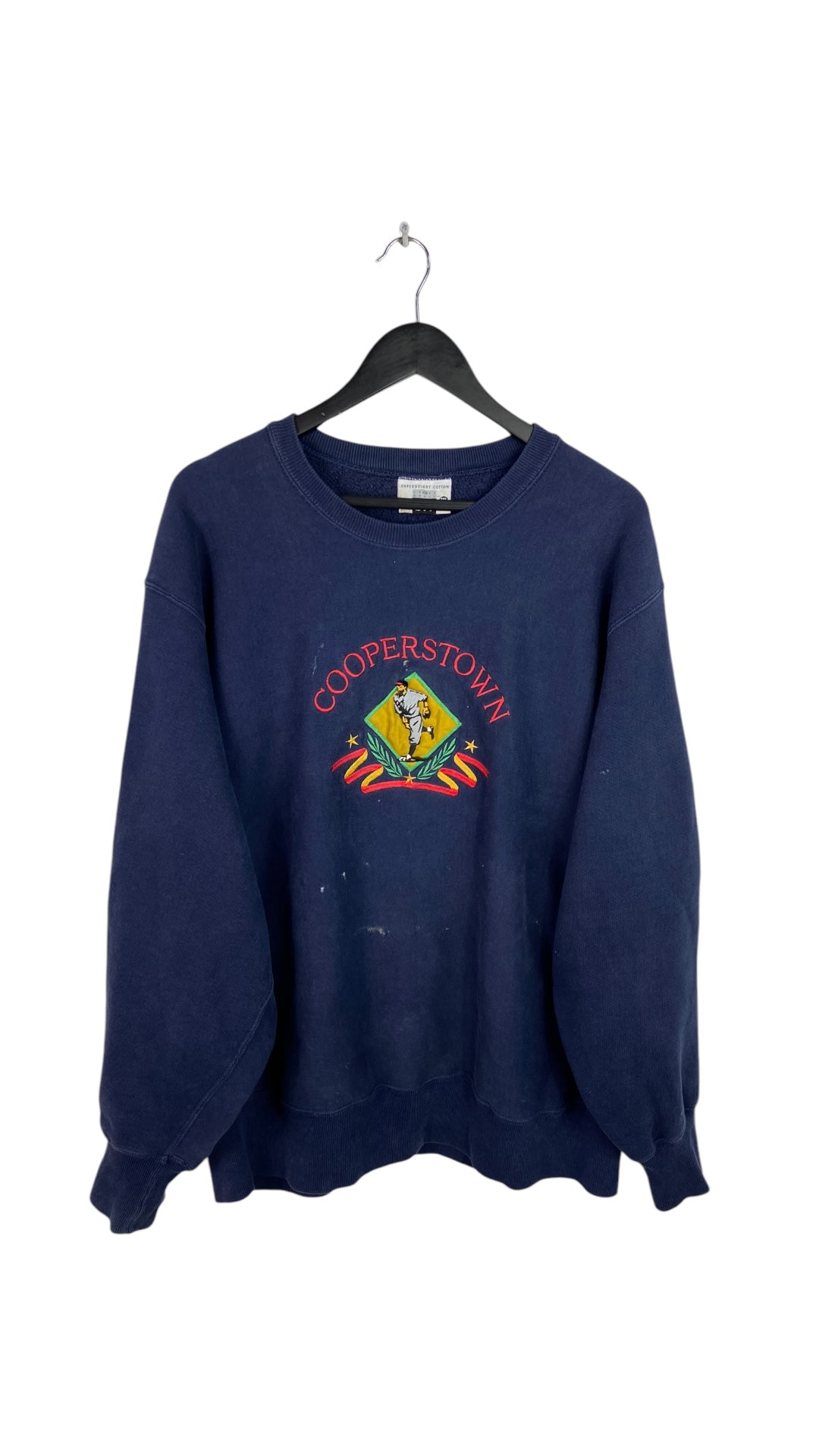 VTG Cooperstown Baseball Navy Crewneck Sz XXL