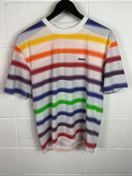 Palace Multicolor Striped Tee Sz M