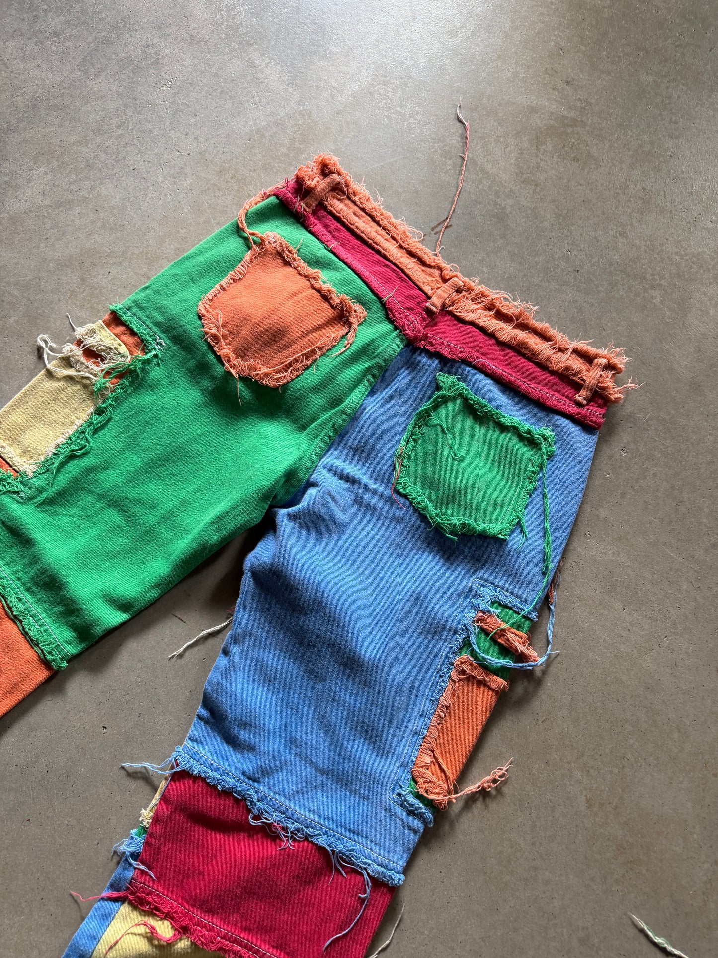 Patch Work Multicolor Pants Sz 34x28