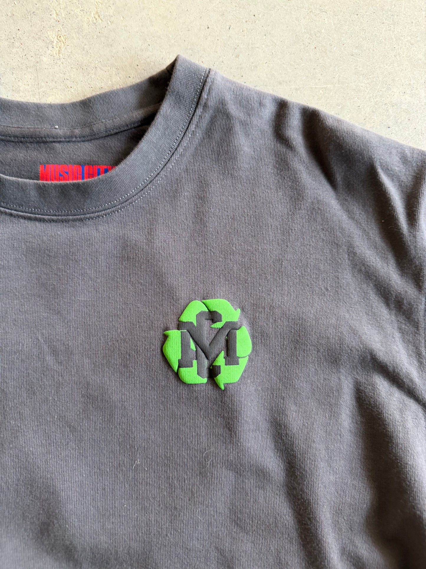 Music City Vintage Recycle Gray Tee Sz L