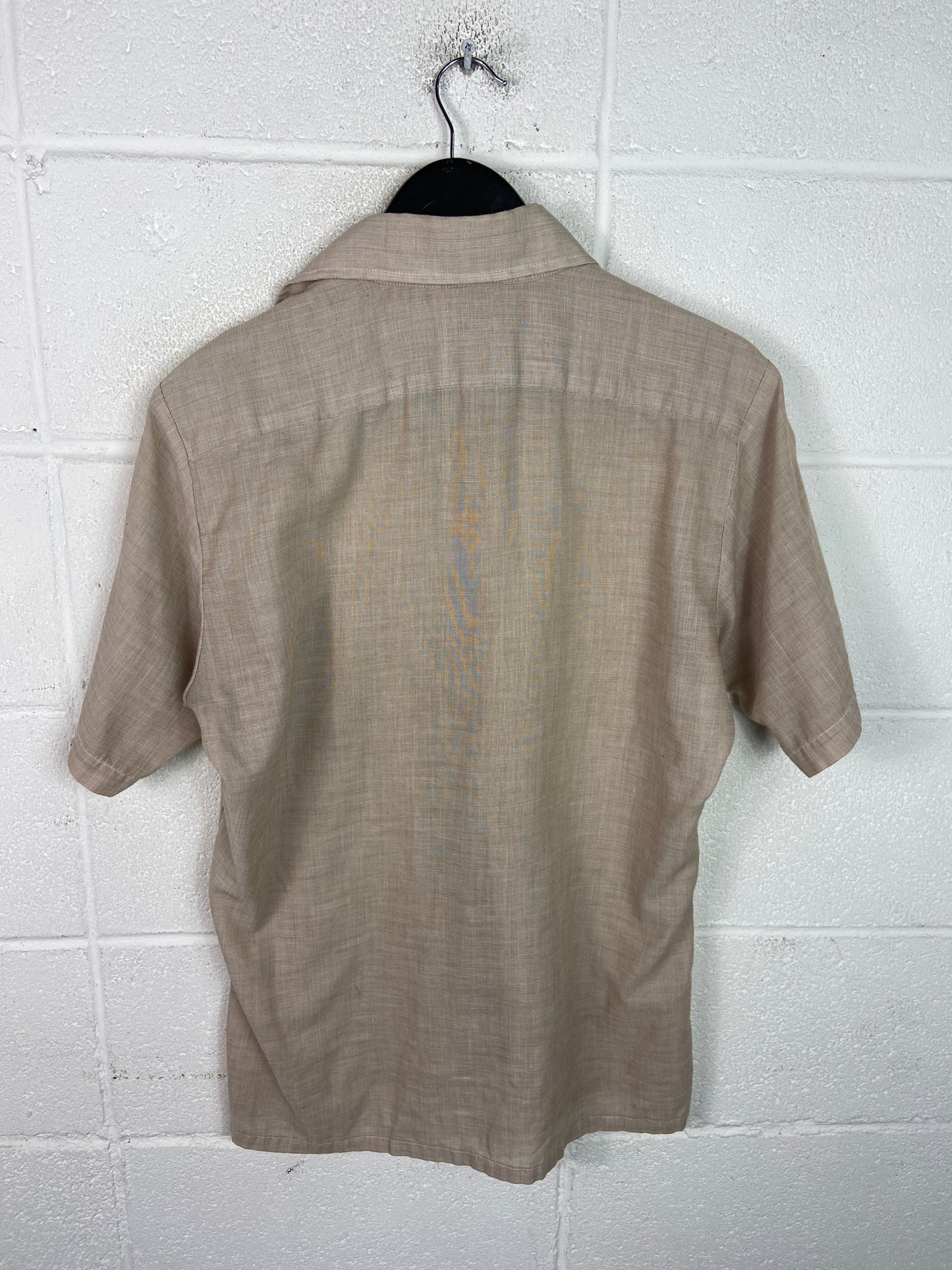 VTG McGregor 80's Light Brown Button Up Shirt Sz M