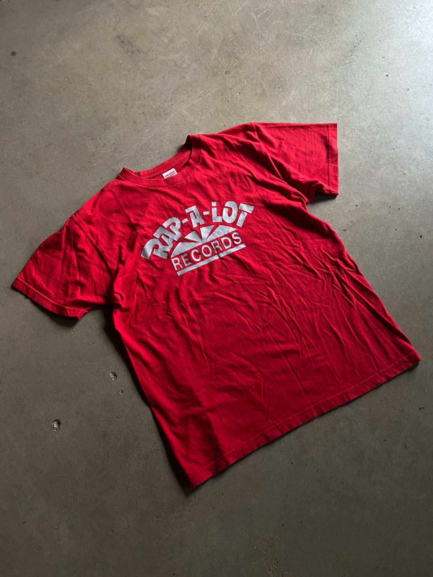 Supreme SS17 Rap A Lot Records Red Tee Sz L