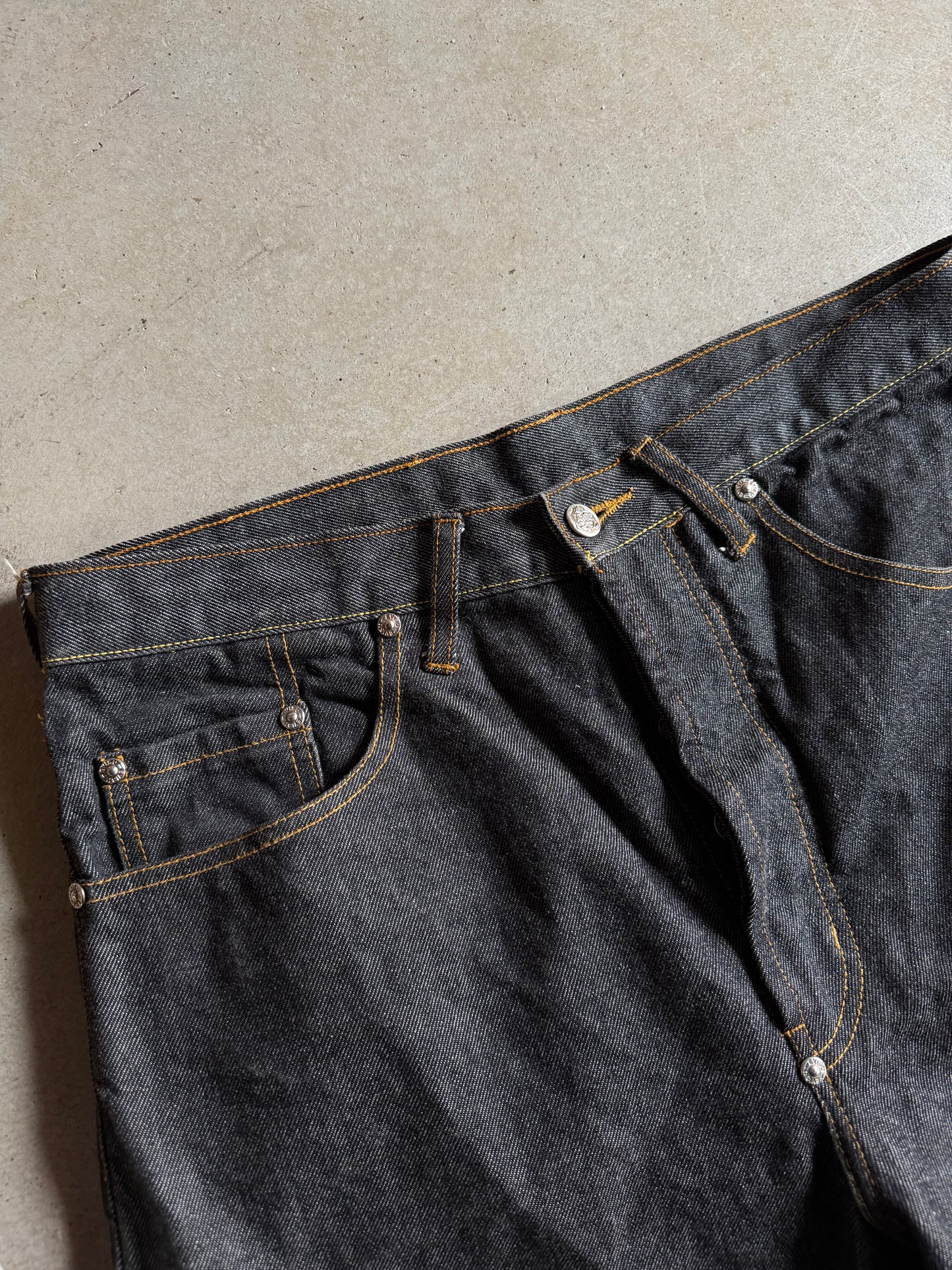 VTG Evisu Multi Pocket Black Jeans Sz 34x34