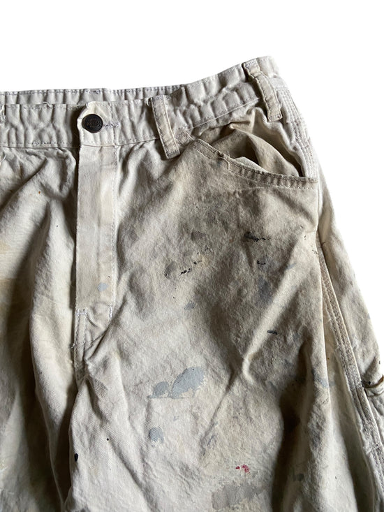 VTG Dickies Light Gray/White Paint Splash Pants Sz 30x29