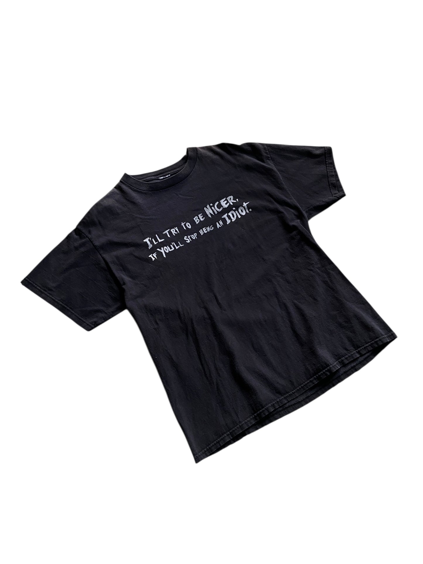 VTG "Try To Be Nicer" Tee Text Tee Sz M