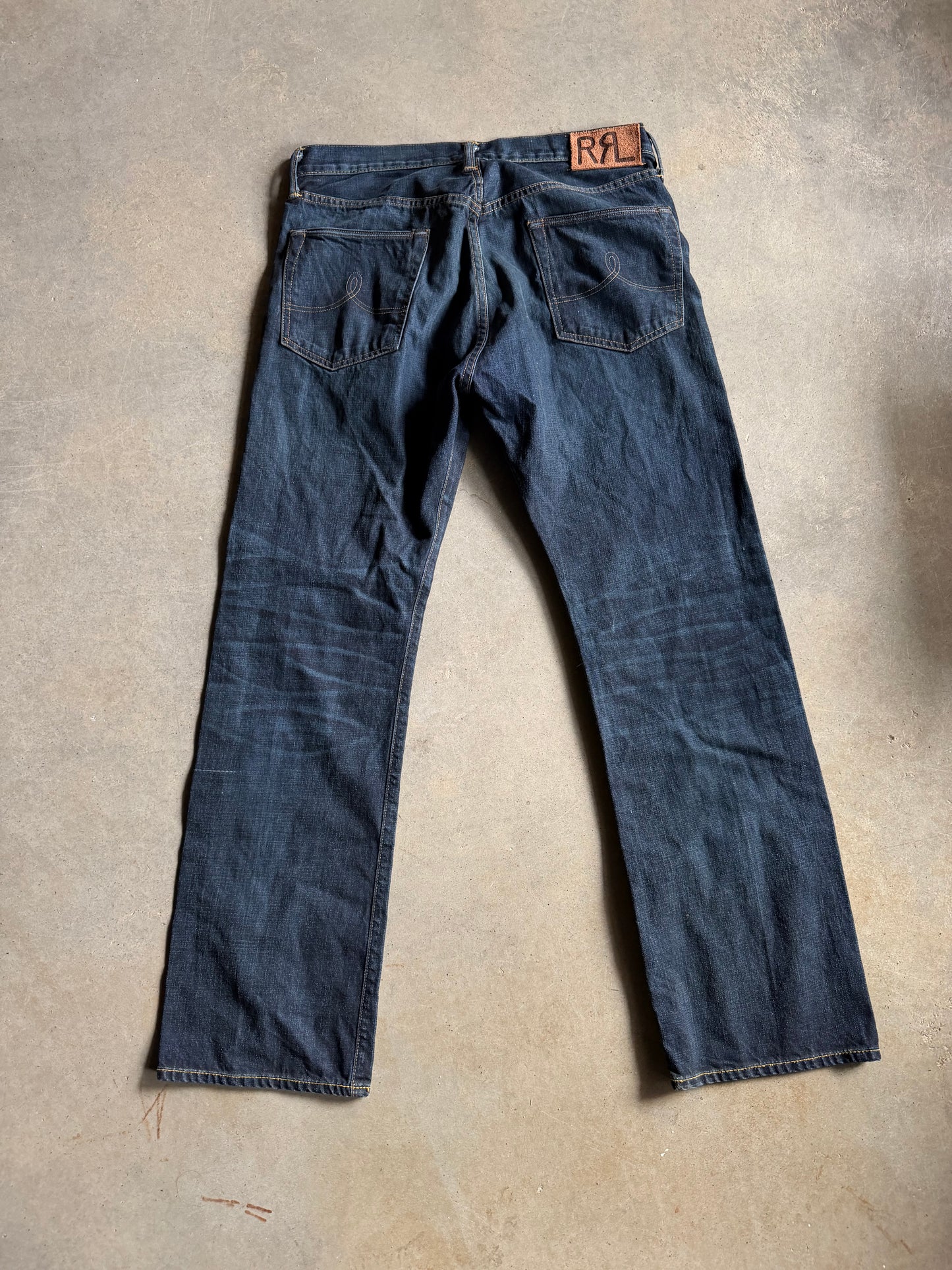 RRL Straight Leg Japanese Denim Jeans Sz 34x32