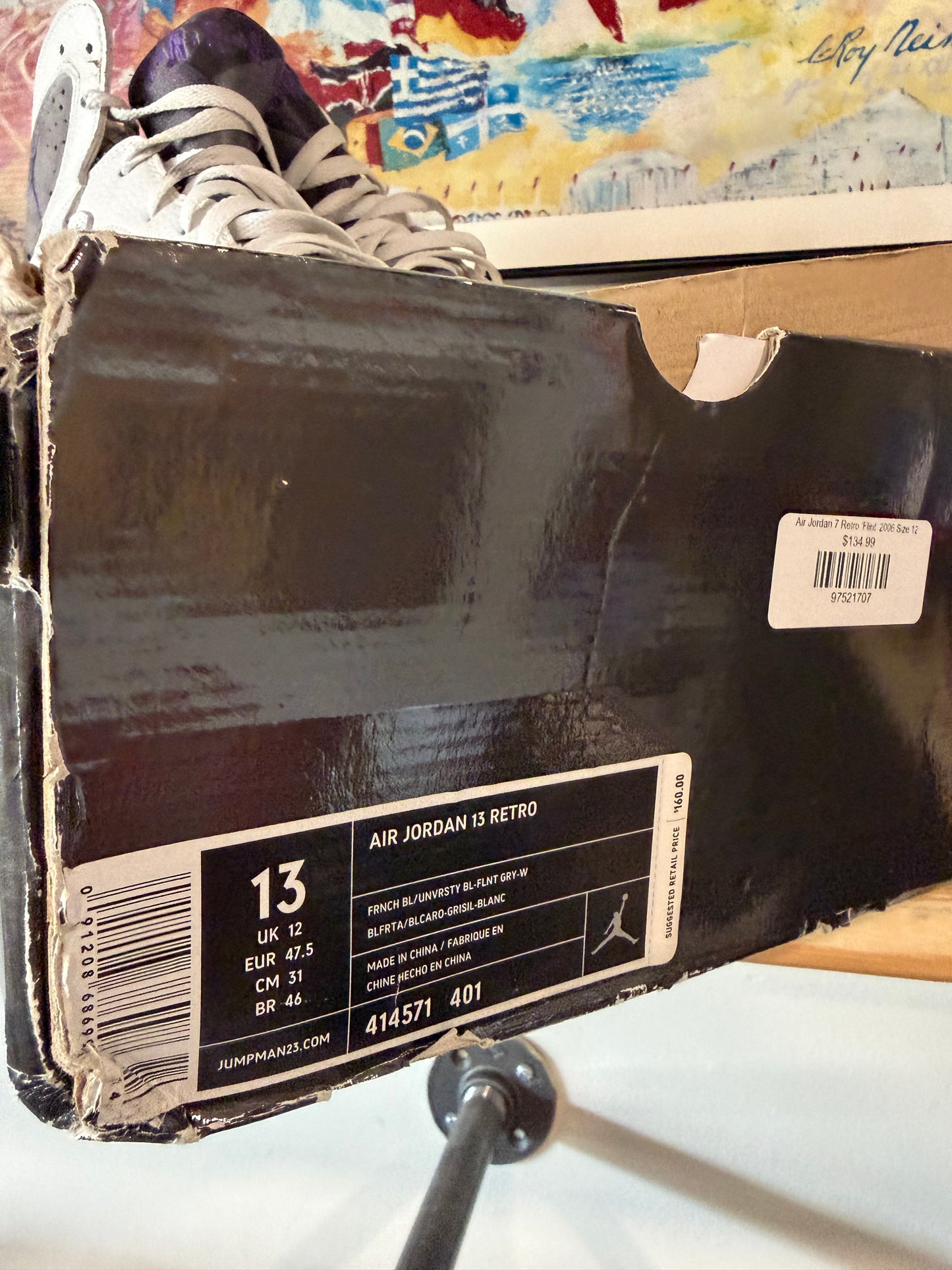 Preowned Jordan 7 Retro Flint 2005 Sz 12M/13.5W