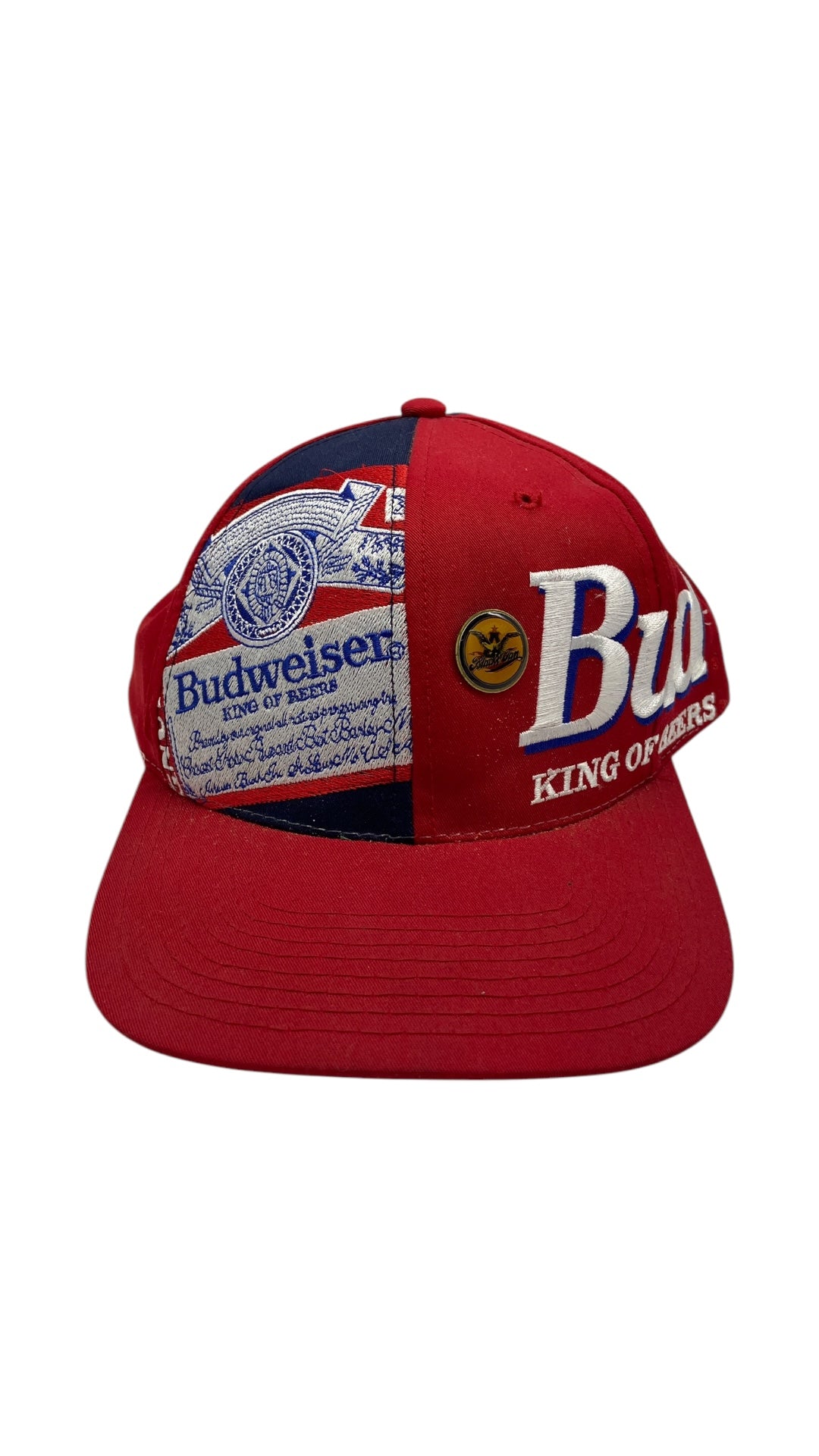VTG Budweiser King of Beers Red Colorblock Hat