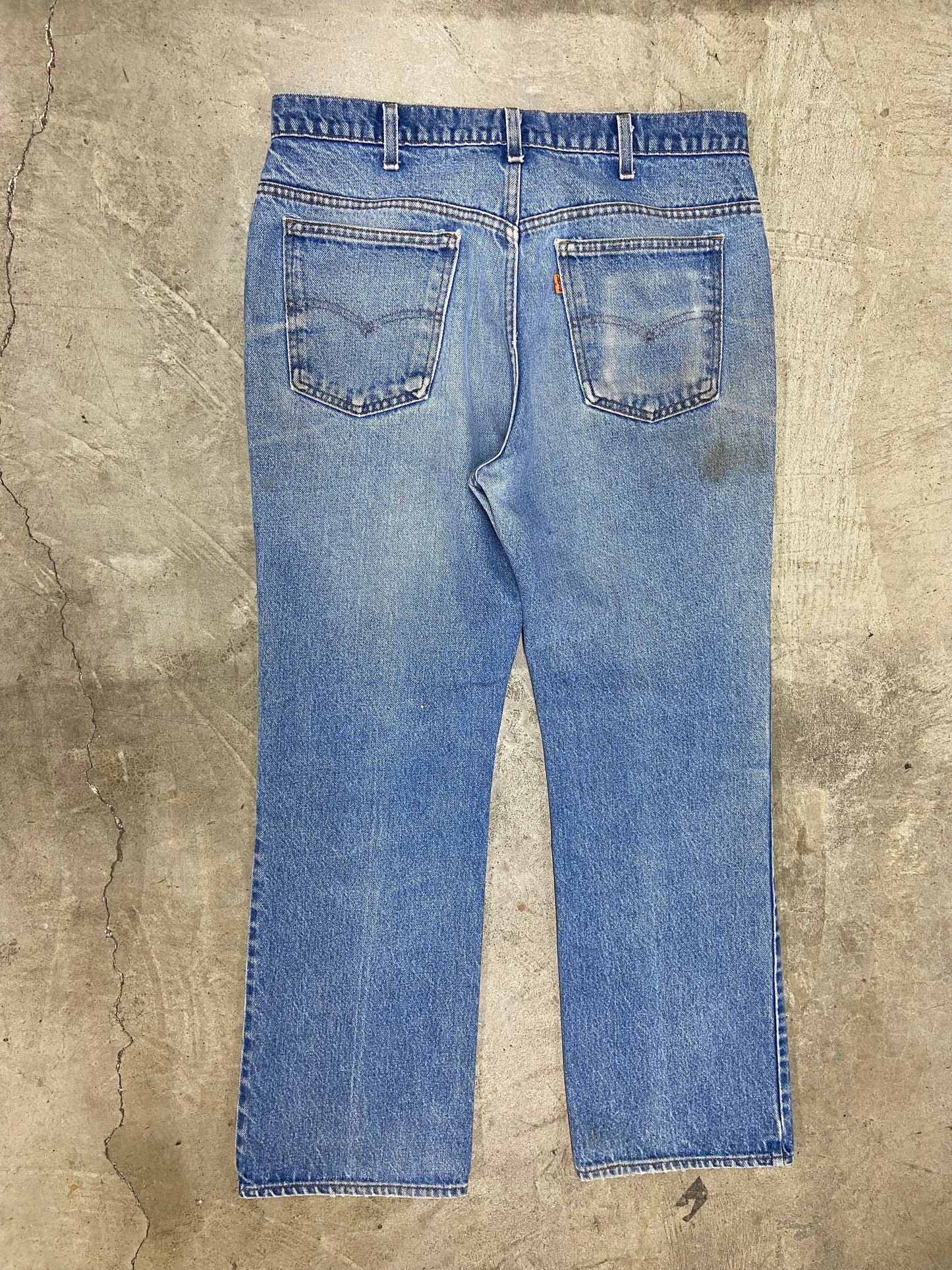 VTG Levi's Straight Leg Orange Tab Blue Denim Jeans Sz 34x30