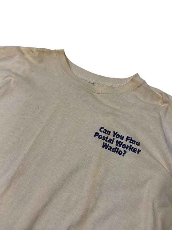 VTG Can You Find Postal Worker Wadlo? Tee Sz XL