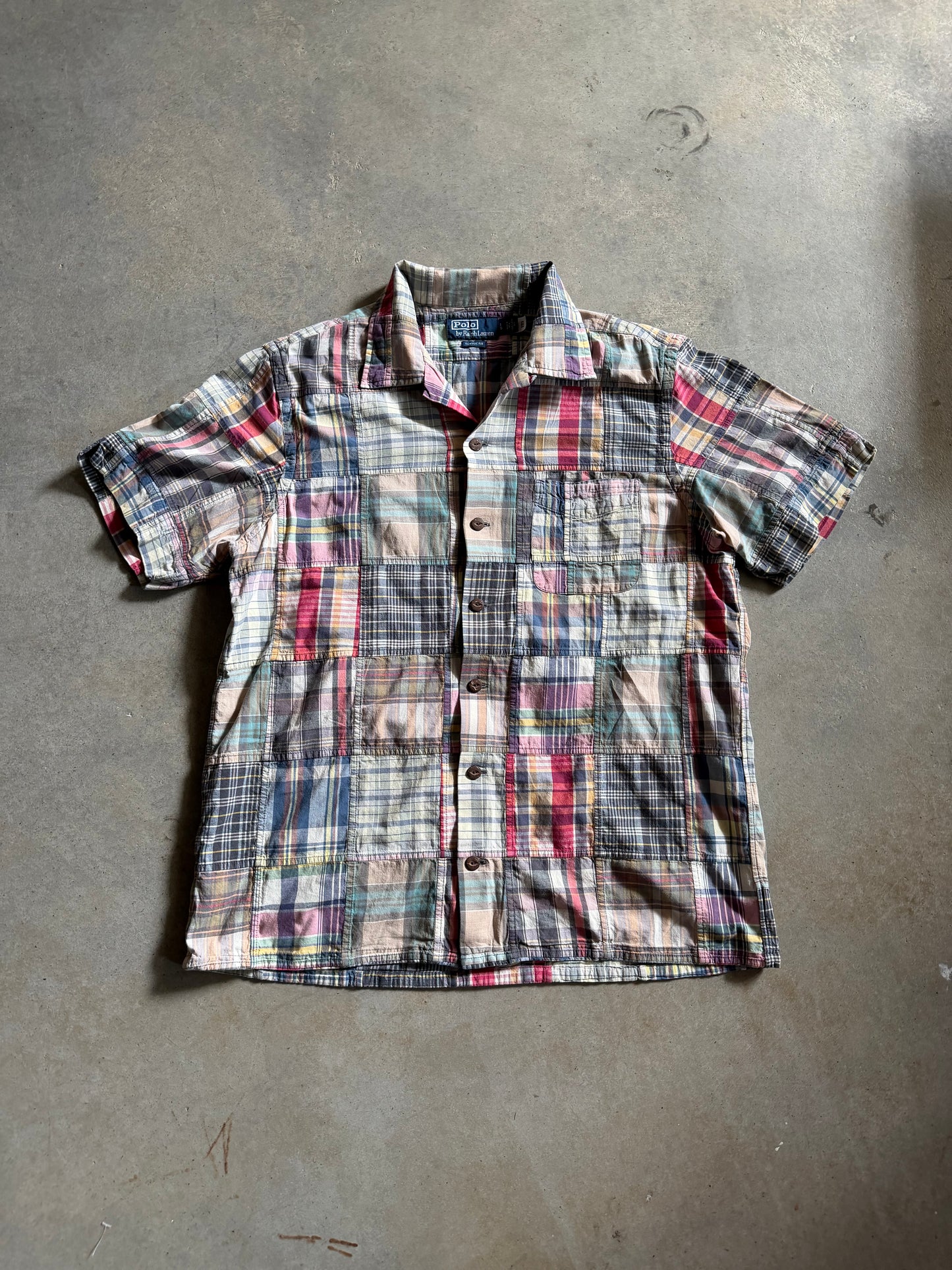 VTG Polo Ralph Lauren Plaid Button Up Shirt Sz L
