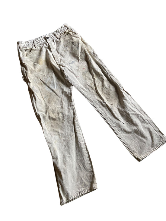VTG Dickies Light Gray/White Paint Splash Pants Sz 30x29