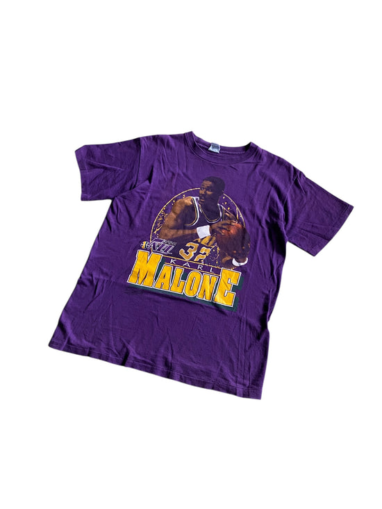 VTG Utah Jazz Karl Malone Salem Tee Sz M