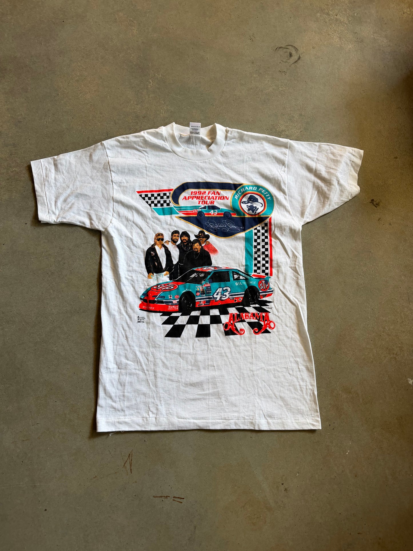 VTG Alabama Richard Petty 1992 Tour Tee Sz L