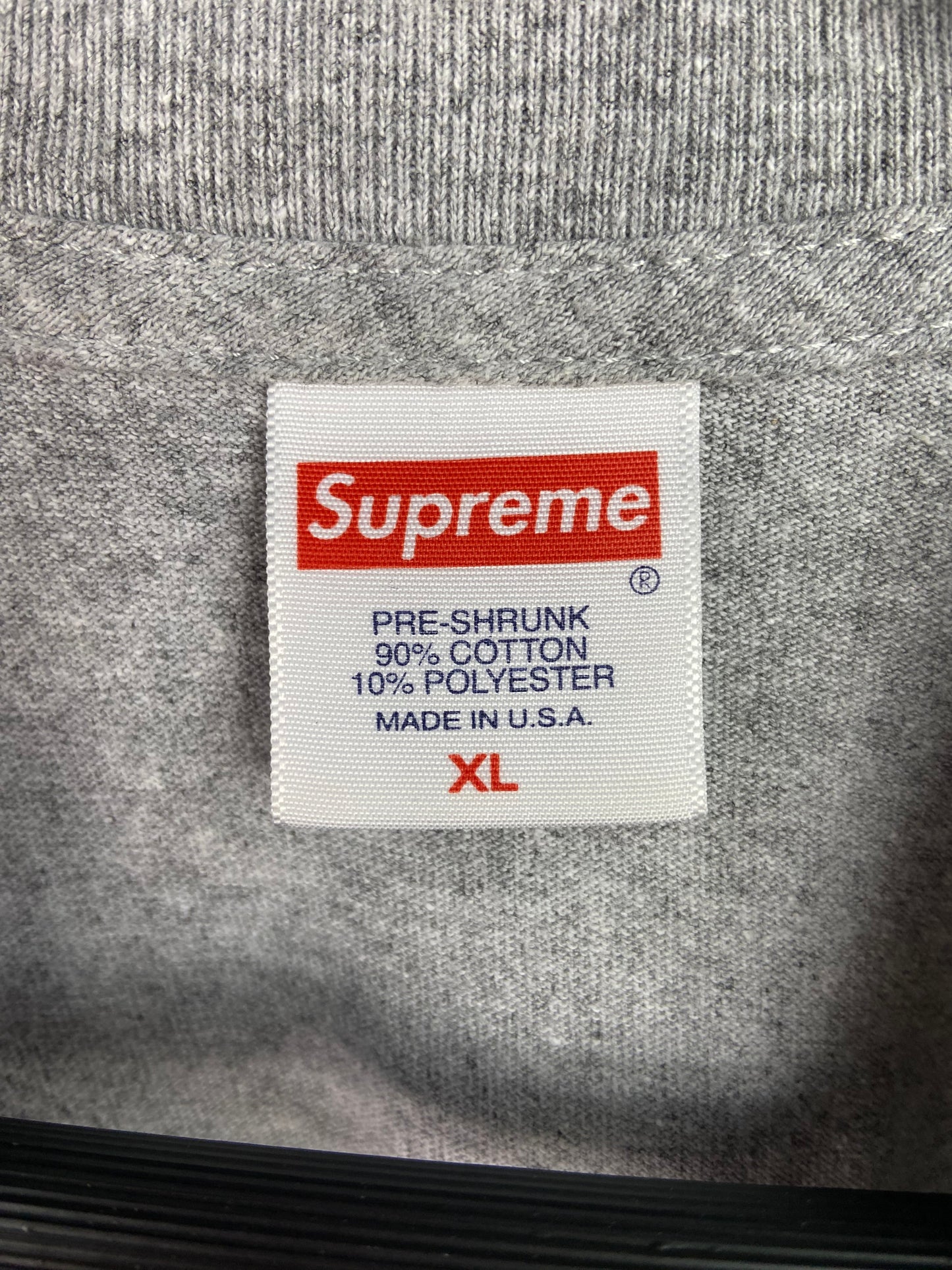 Supreme Spaghetti Heather Grey Tee Sz XL
