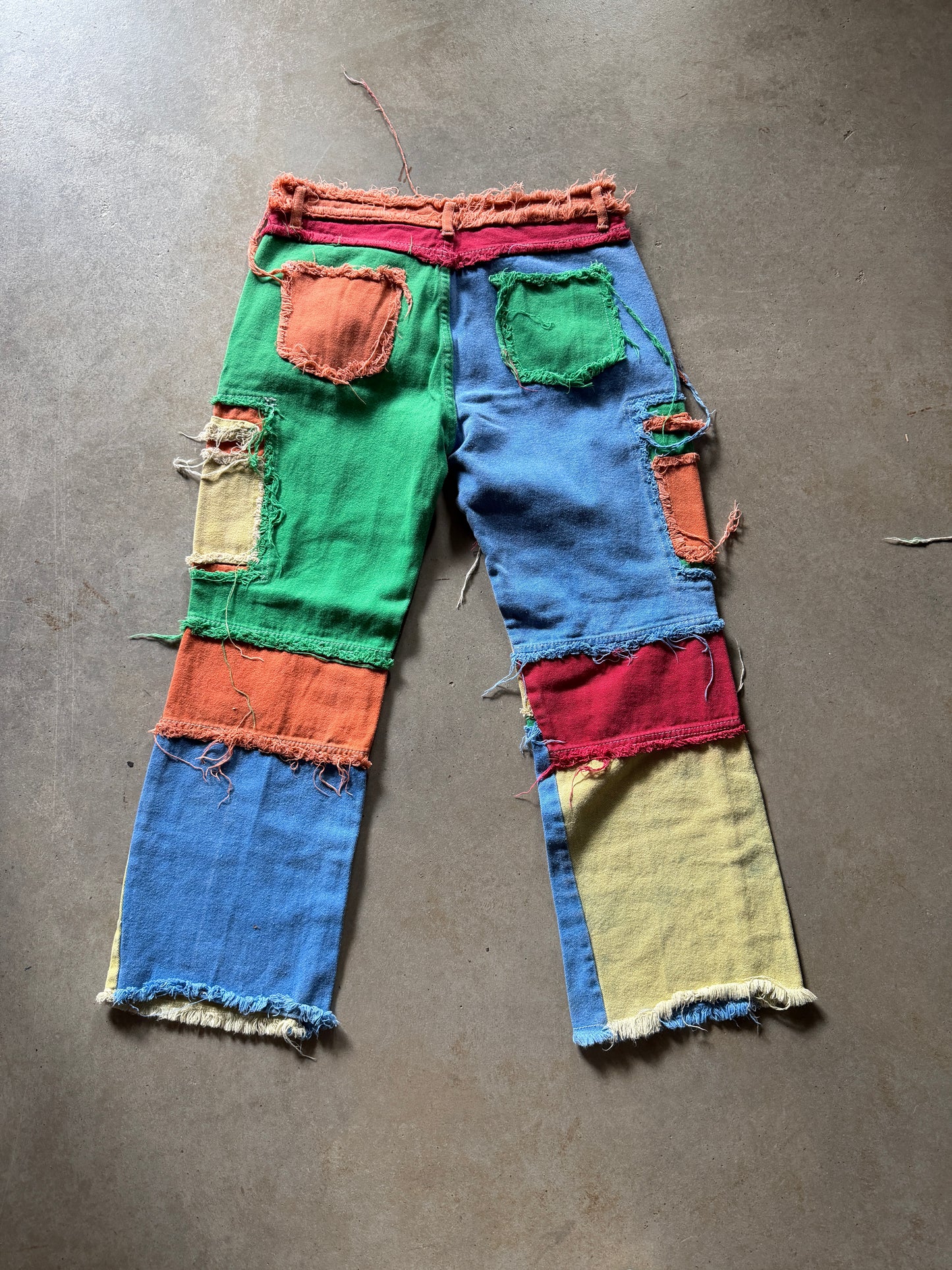 Patch Work Multicolor Pants Sz 34x28