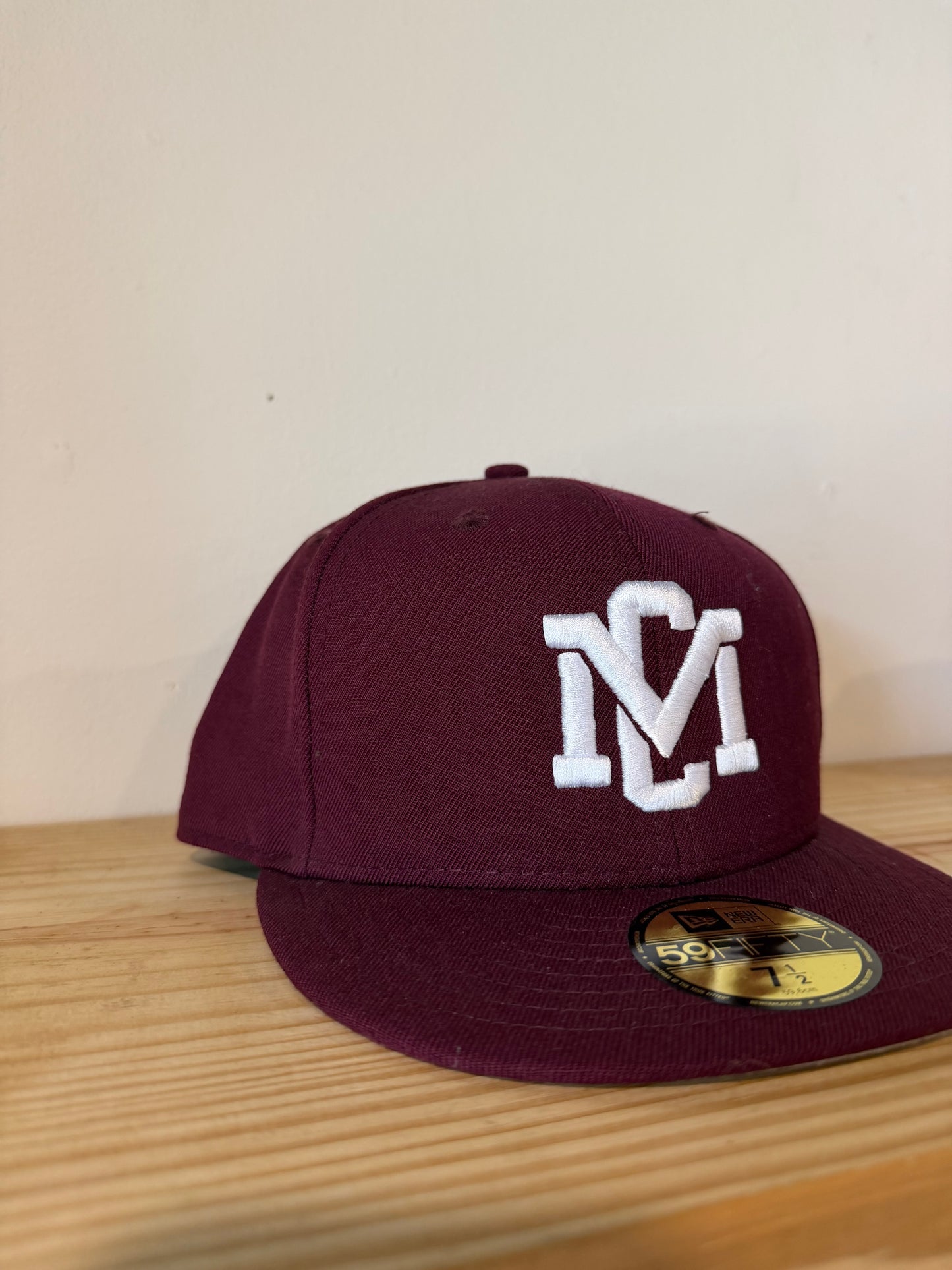 Music City Vintage Anniversary Maroon Fitted Hat Sz 7 1/2