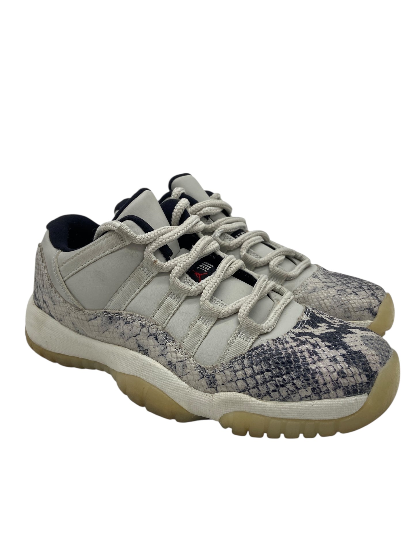 Preowned Air Jordan 11 GS Low Snake Light Bone Sz 6y