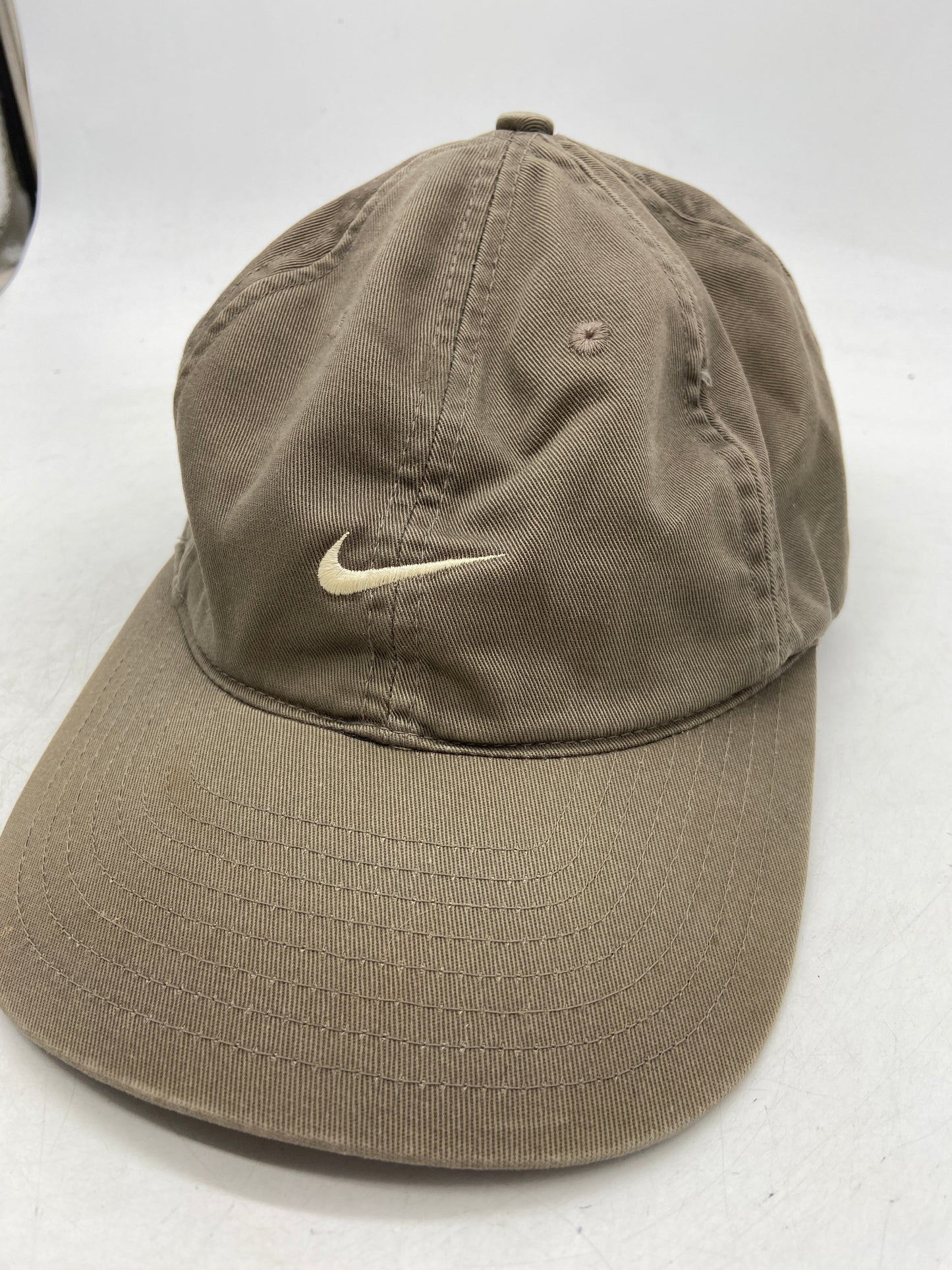 Vintage 90s Nike Dusty Brown Swoosh Strapback Hat