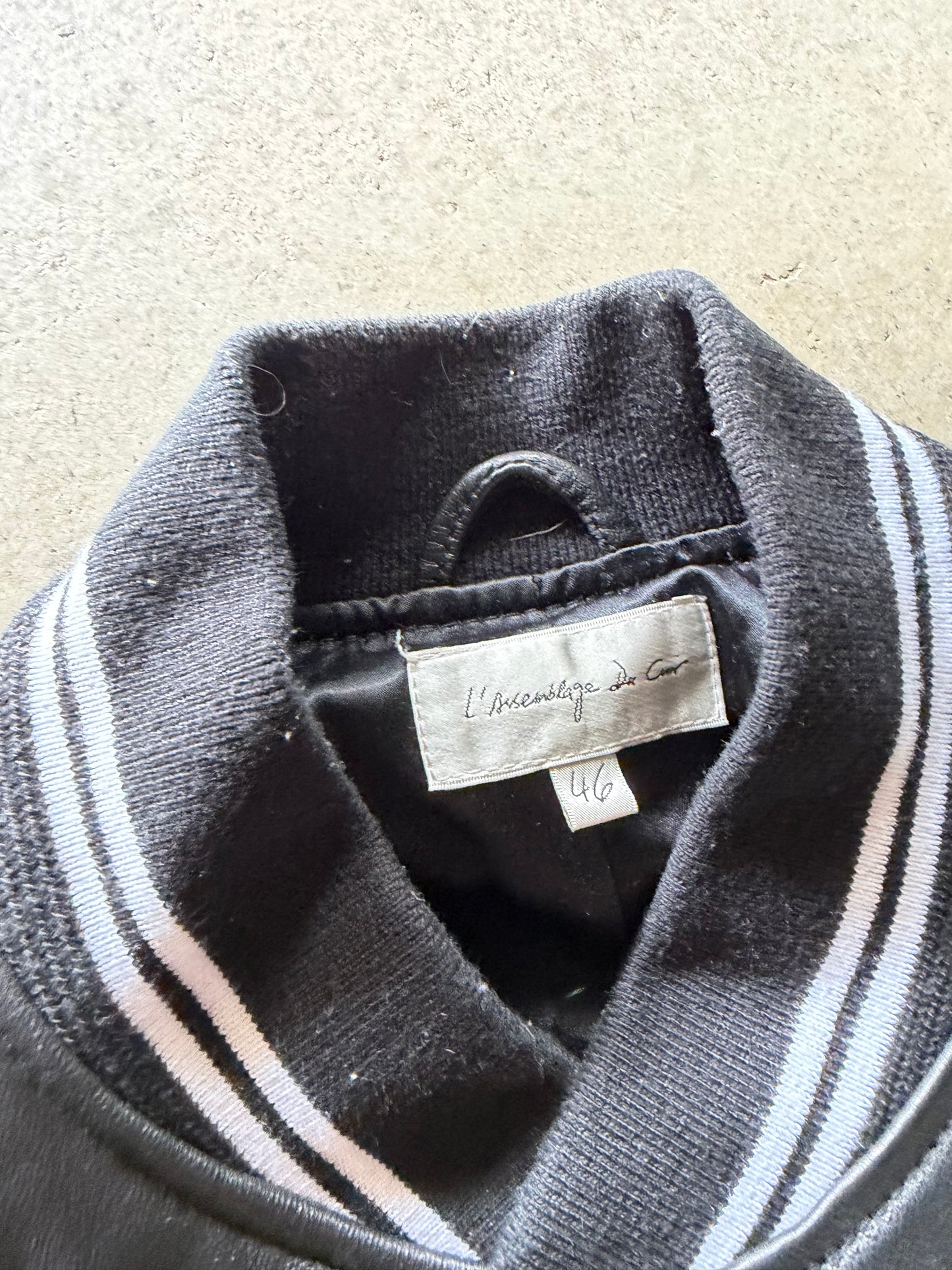 LAssemblage De Cuir Black Leather Jacket Sz S