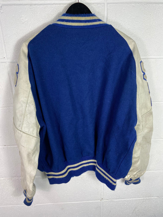 VTG Delong Blue Varsity Letterman Jacket Sz XXL