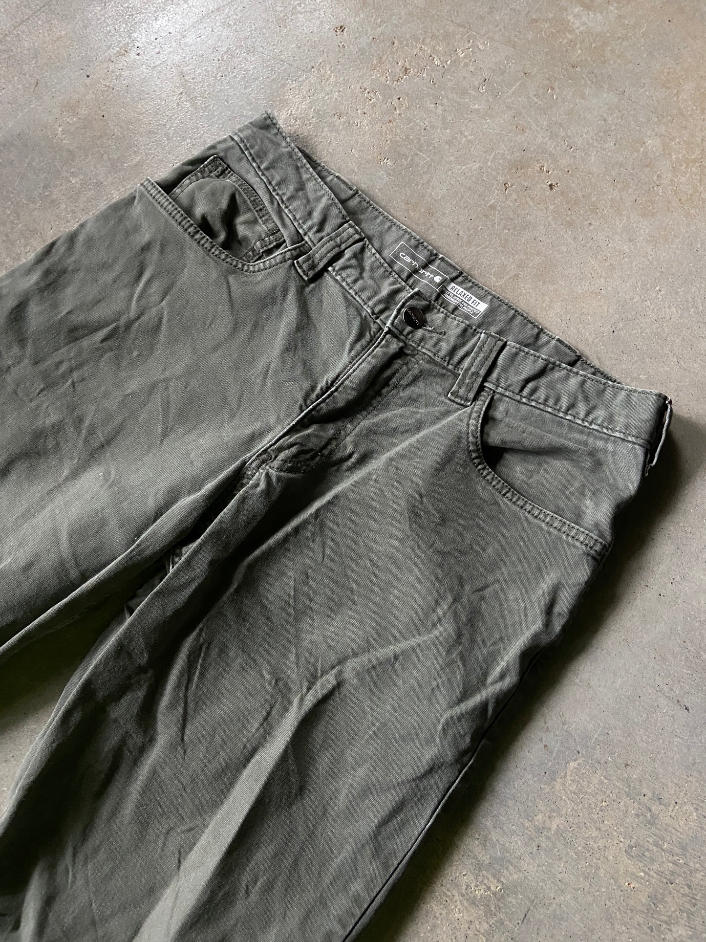 Carhartt Olive Work Pants Sz 32x30
