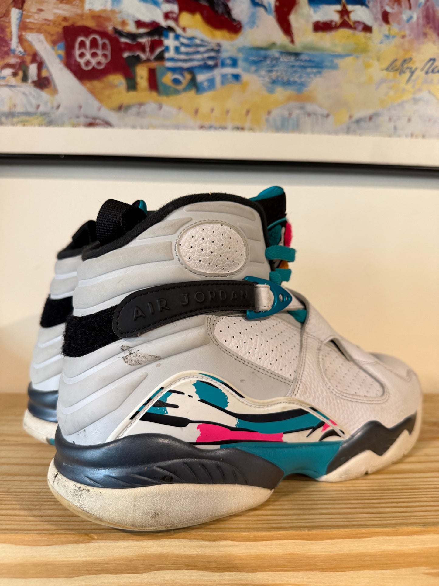 Preowned Jordan 8 Retro South Beach Sz 11M/12.5W