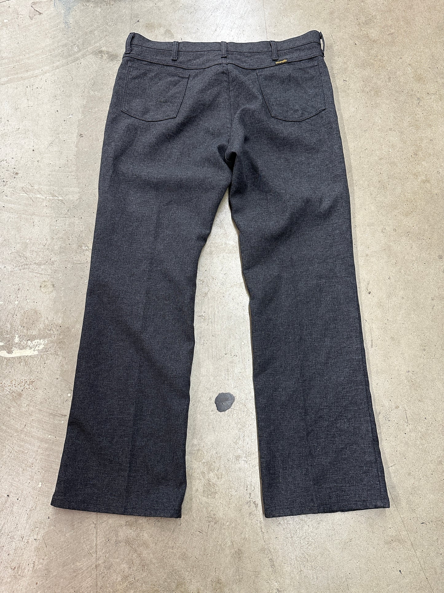 VTG Wrangler Black Polyester Jeans Sz 40x32