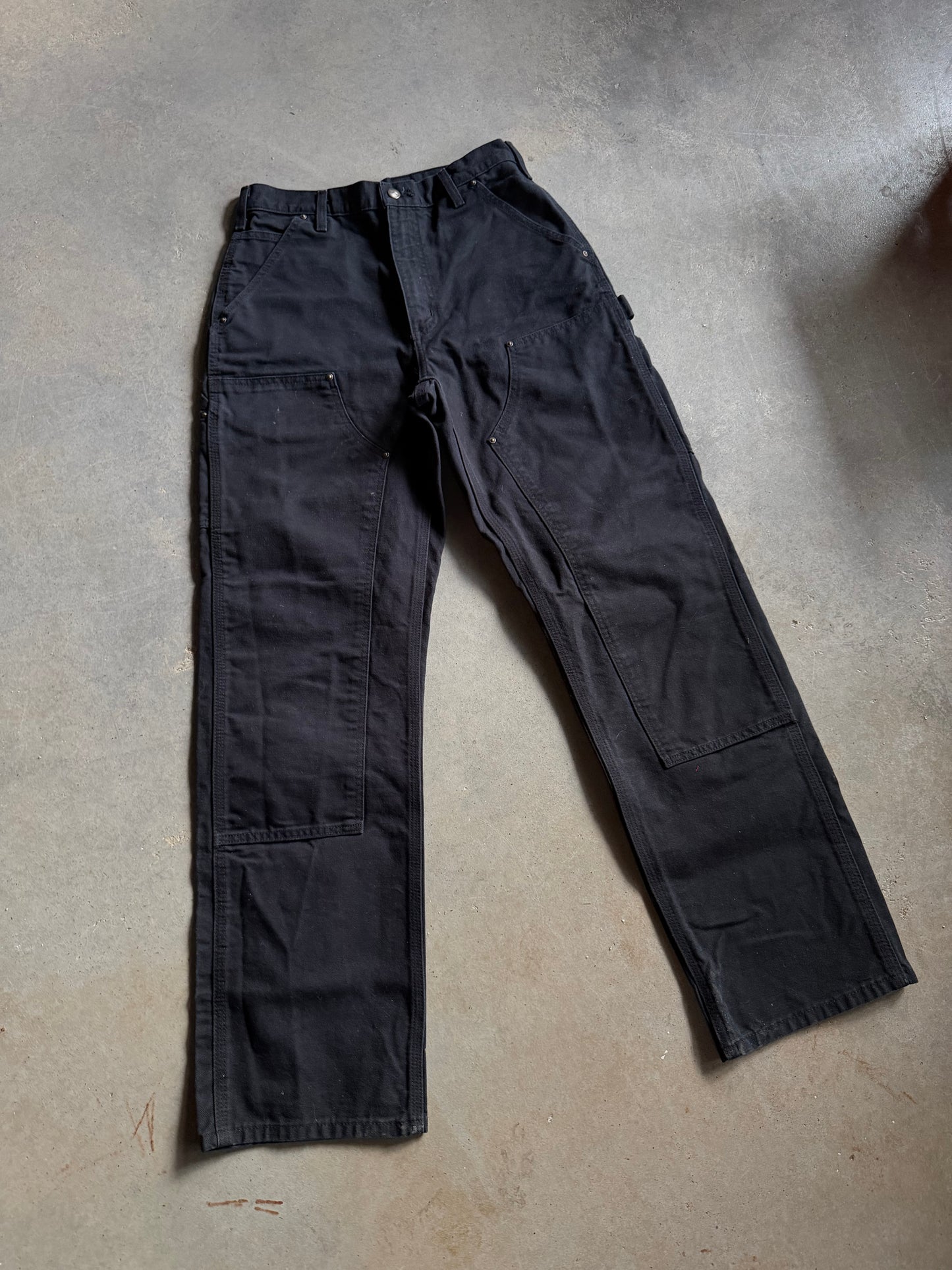 Carhartt Black Double Knee Pants Sz 30x34