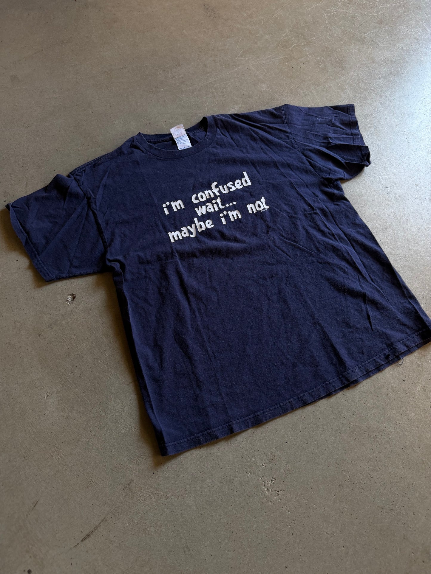 VTG Im Confused Tee Sz XL