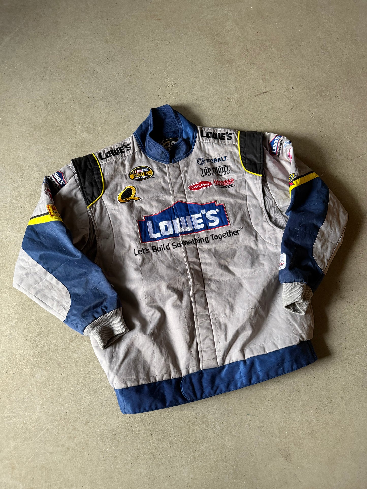 VTG Lowe's Blue/Gray Nascar Jacket Sz XL