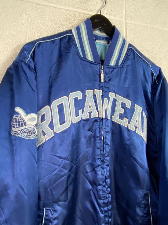 Y2K Royal Blue Rocawear Satin Jacket Sz XL