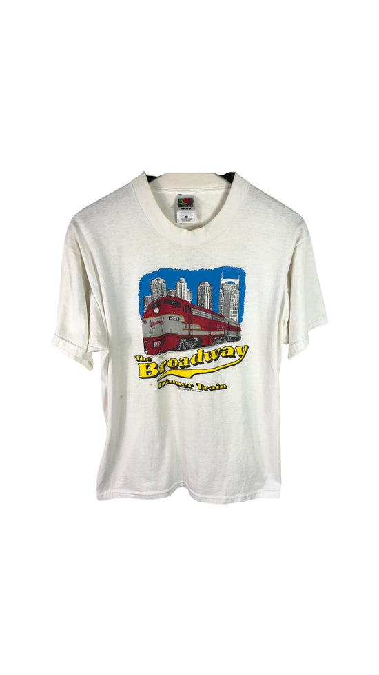 VTG Broadway Dinner Train Graphic 90s Tee Sz Med