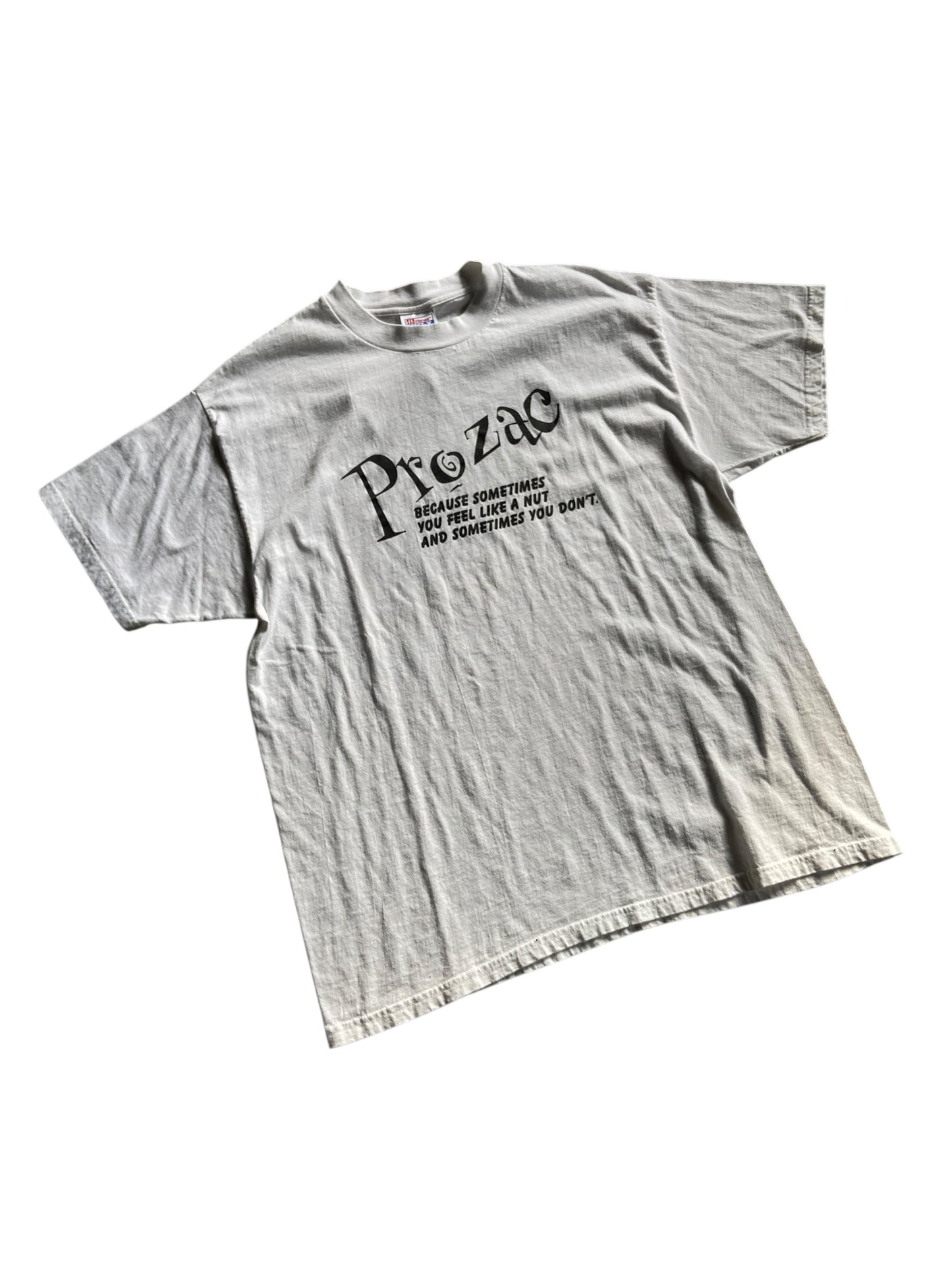 VTG Prozac Text Tee Sz XL