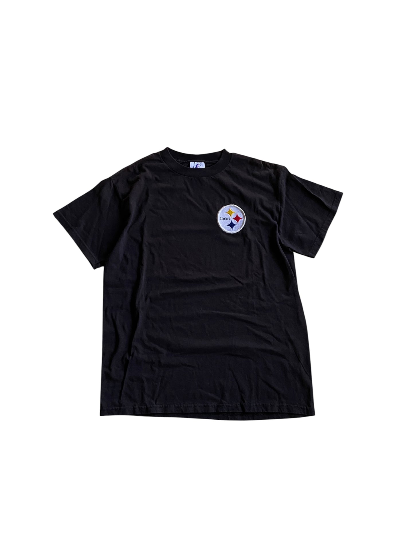 VTG Pittsburgh Steelers Embroidered Crest Tee Sz M/L